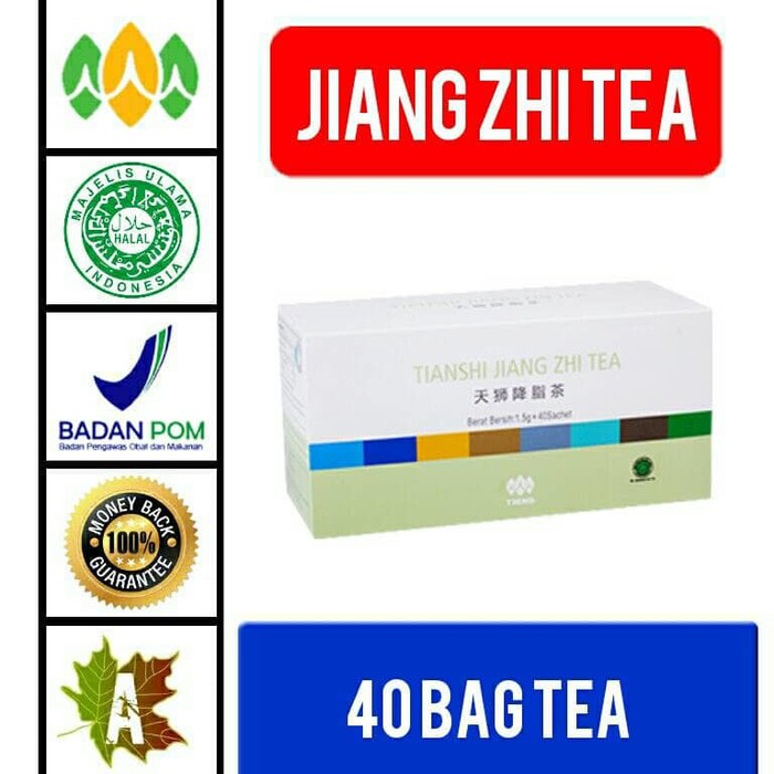 

Jiang Zhi Tea isi 40 Sachet - GRATIS BUBBLE WRAP - Teh Herbal Tiens / Tianshi - Diet / Pelangsing