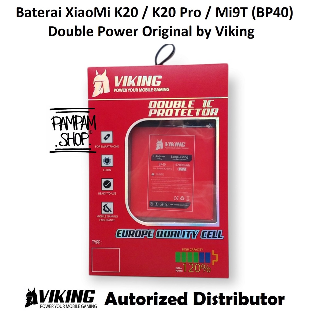 Baterai VIKING Double Power Original XiaoMi BP40 K20 K20 Pro Mi9T Batre Batrai Battery Ori BP 40 Dual