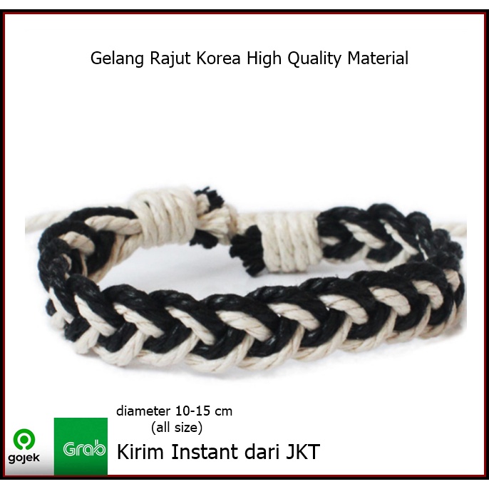 Gelang Rajut Tangan Wanita Pria kepang Fashion Korea Import Murah Hiasan Gelang Korea