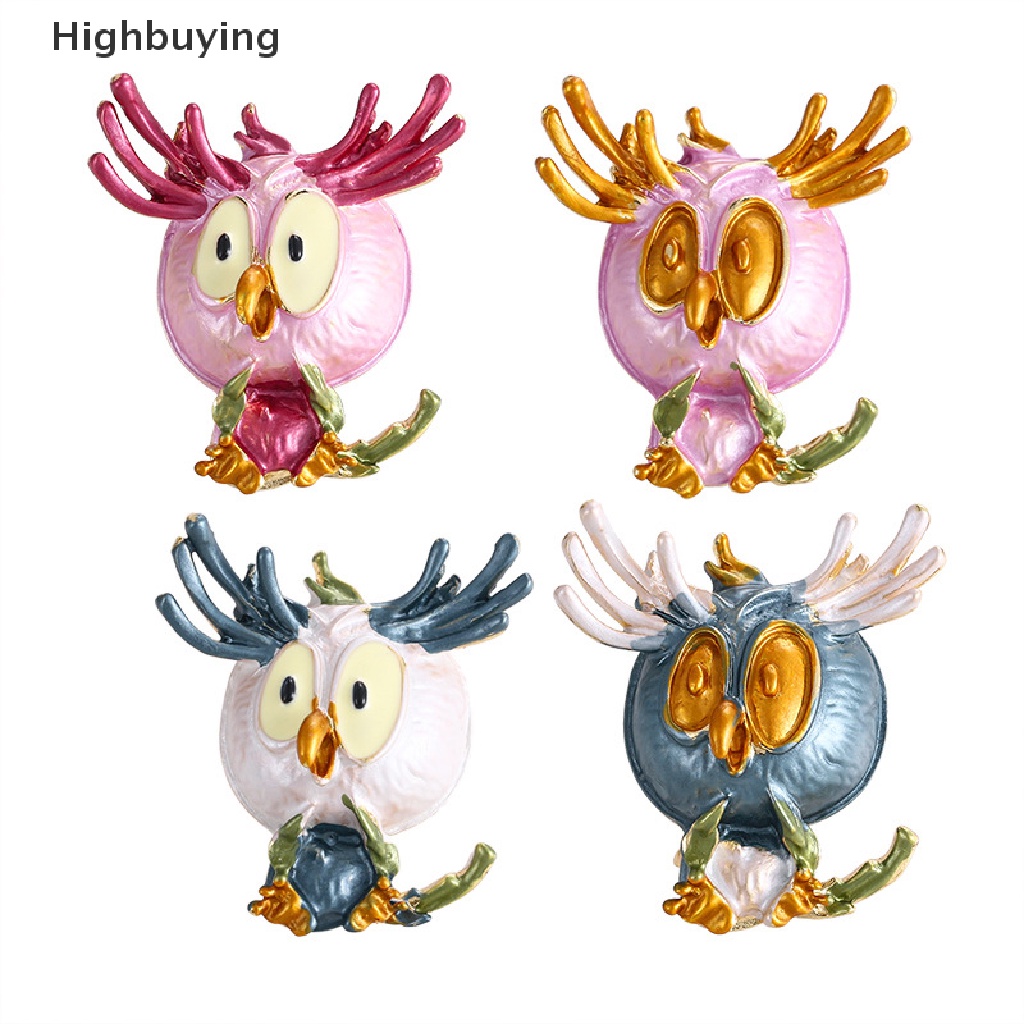 Hbid Bros Pin Enamel Desain Burung Hantu Hias Kristal Untuk Pesta Pernikahan / Hadiah