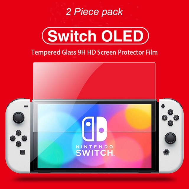 2pcs Pelindung Layar Tempered Glass Oled 9h Hd Untuk Nintendo Switch Oled