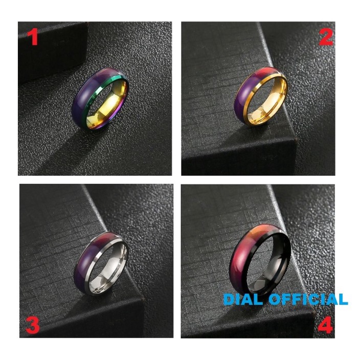 cincin suhu galaxy premium berubah warna mood ring thermal titanium model lux Premium EKSLUSIF