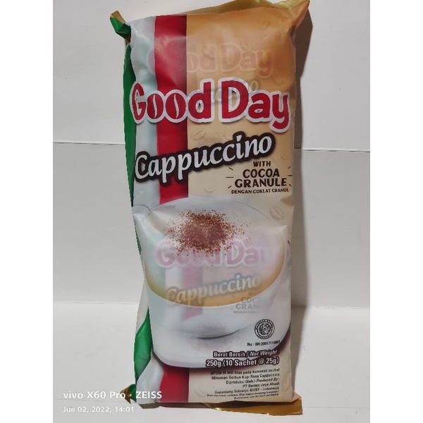 

Kopi Good Day CAPPUCCINO 1 Renteng @ 10 sachet