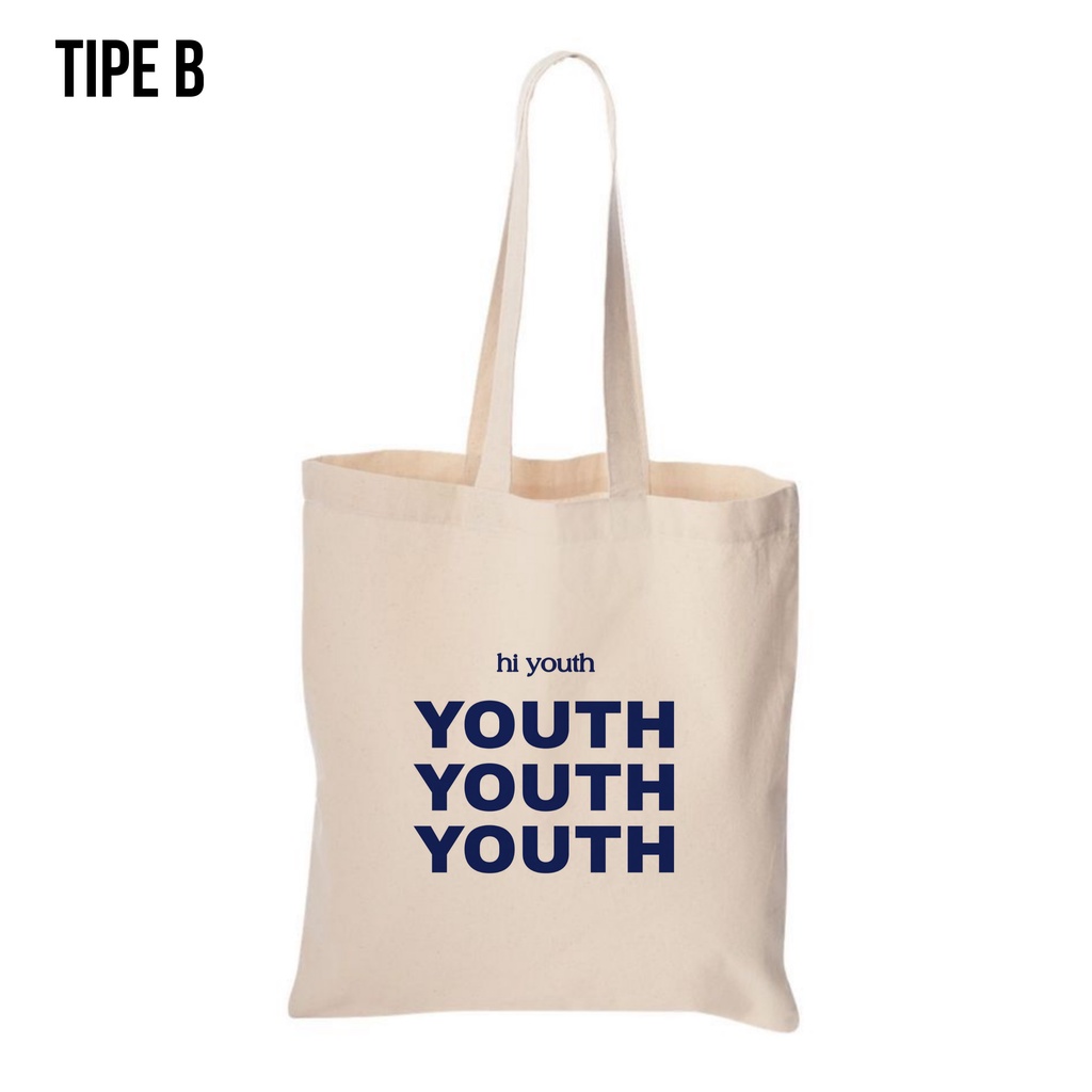 Tote Bag Canvas YOUTH / Tas Nudie Canvas / Tote Bag Kanvas / TIPE B