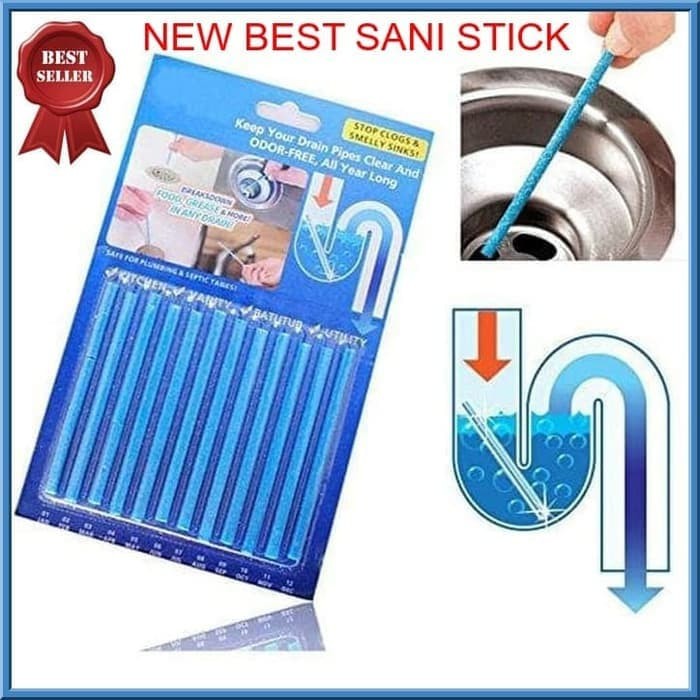 Sani Sticks Pembersih Saluran Air Pipa Cleaner Anti Sumbat Bau Serbaguna