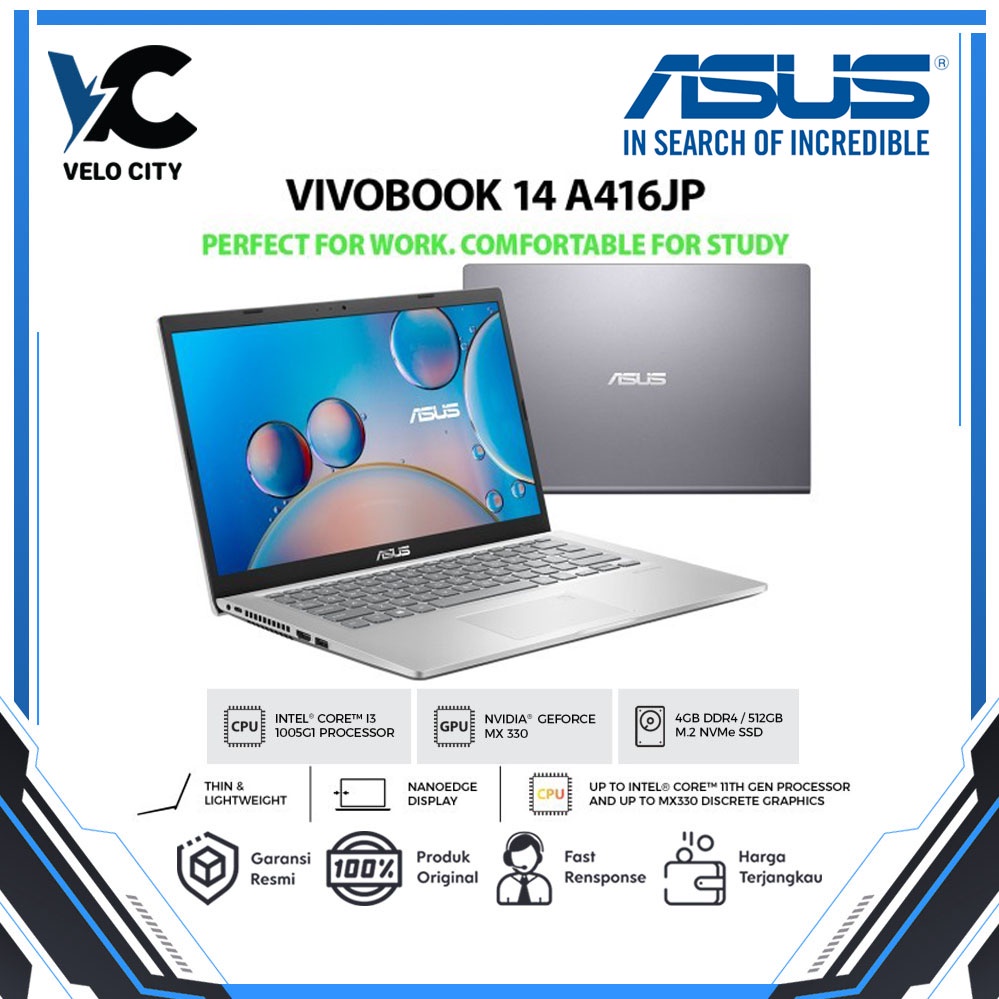 Laptop ASUS VivoBook 14 A416JPO-VIPS352+ Slate Grey