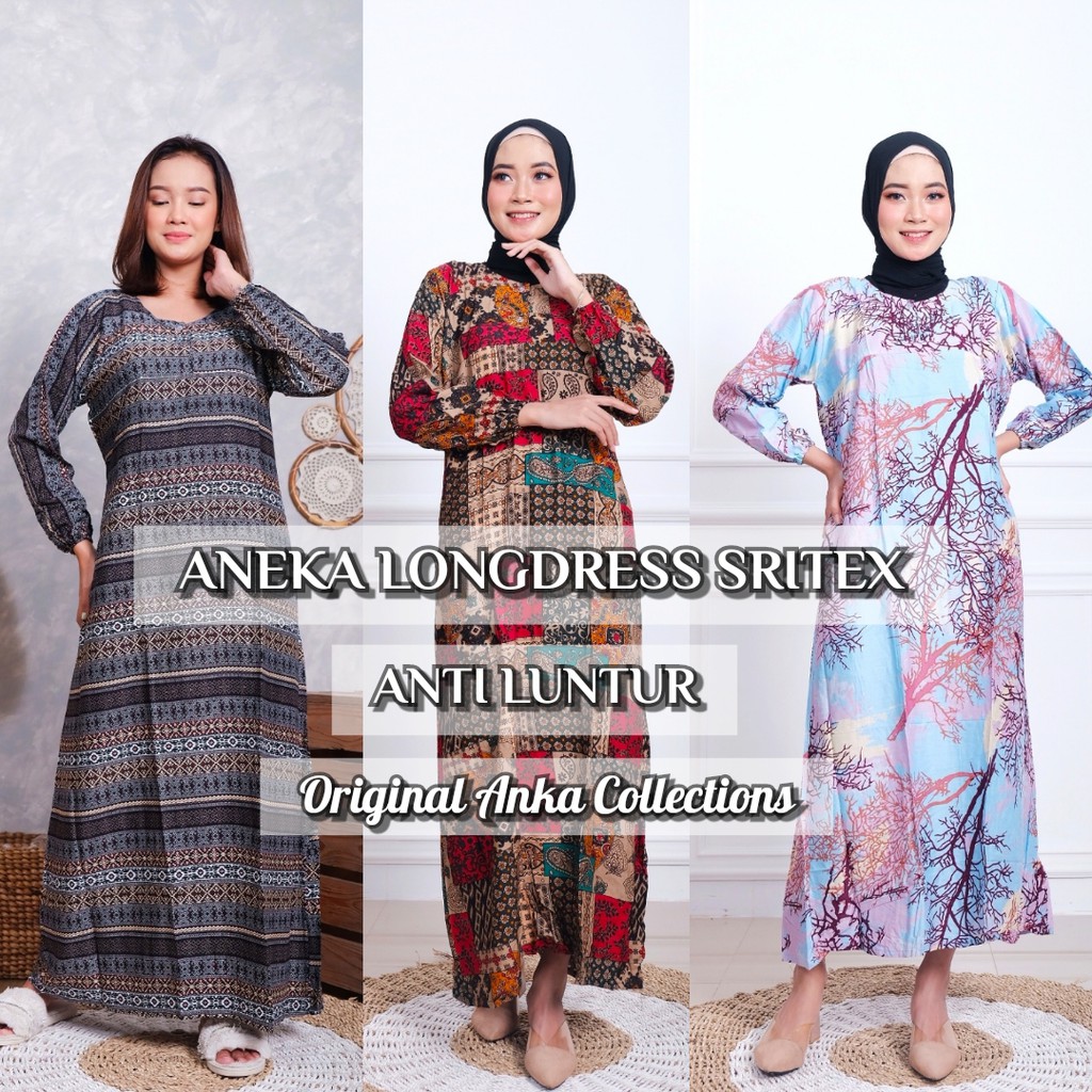 DASTER PANJANG SRITEX LONGDRESS TIDUR KAIN SRITEX ANTI LUNTUR DASTER PAYUNG JUMBO BAJU TIDUR