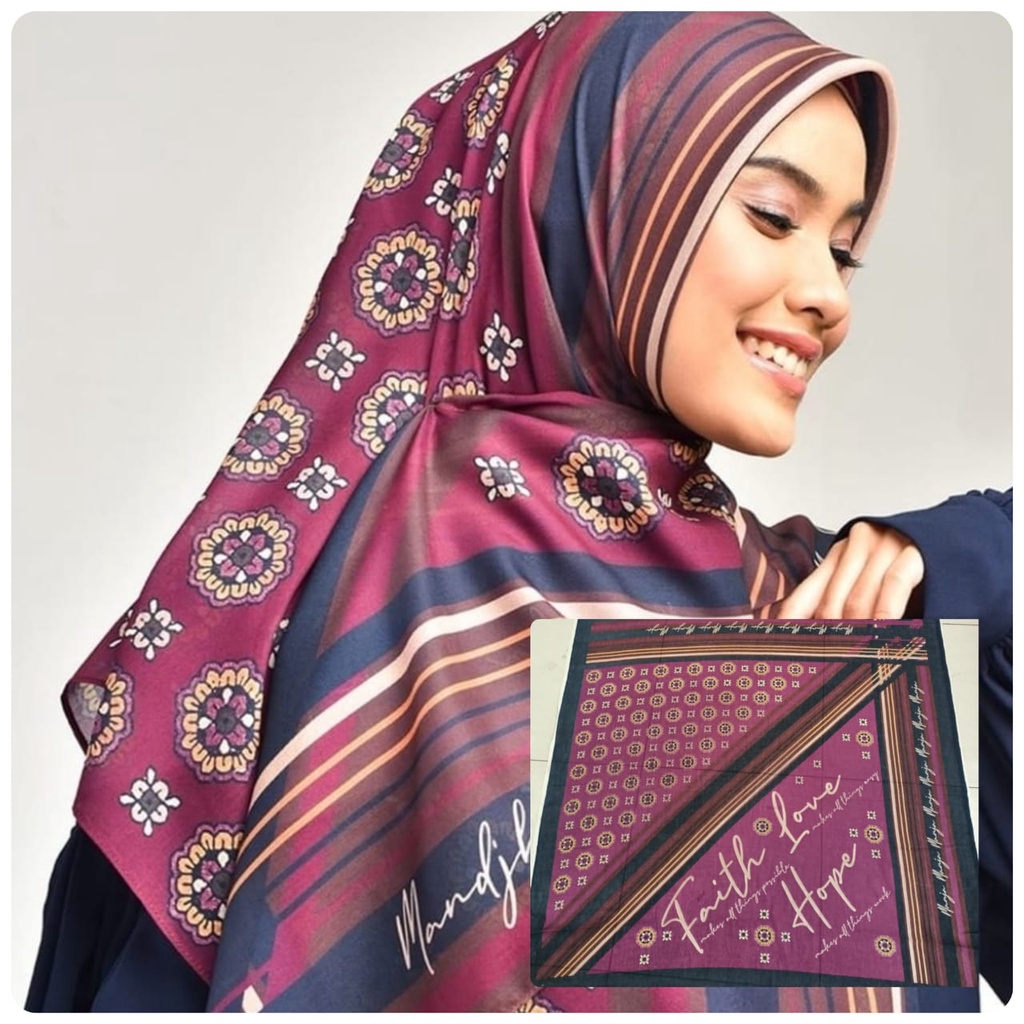 [SALE] Hijab Voal Motif Art Premium Square Lasercut Kerudung Segi empat Motif Jilbab Grosir Murah-M370