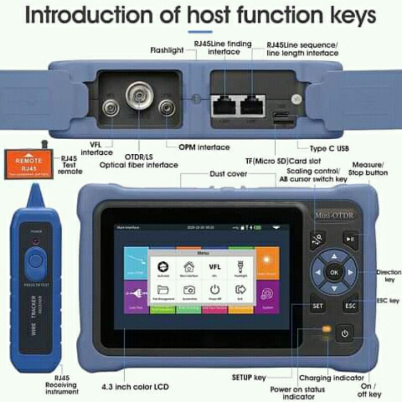 Jual smart otdr mini s760 mini pro free wire tracker layar touchscreen