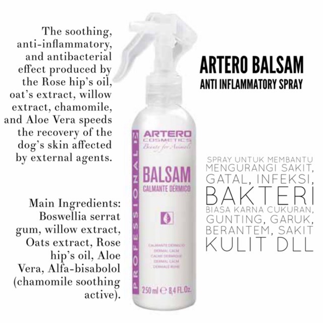 Artero balsam spray untuk kulit gatal aman di kulit made in Spain