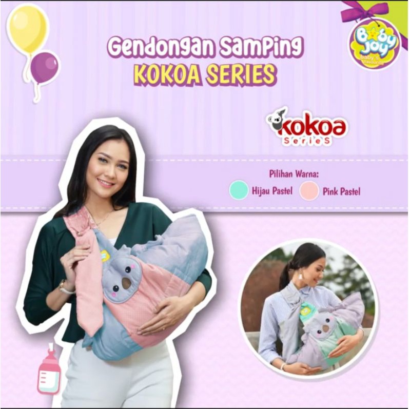 Baby Joy Gendongan Bayi Samping + Kantong Botol Susu Kokoa Series