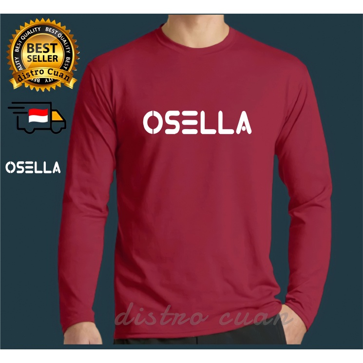 Kaos distro Osella Print White Lengan Panjang Premium Quality Kaos Pria Dan Wanita - Murah