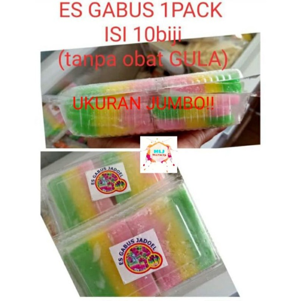 

ES GABUS JADOEL JUMBO ISI 10PC es kue jadul gula asli