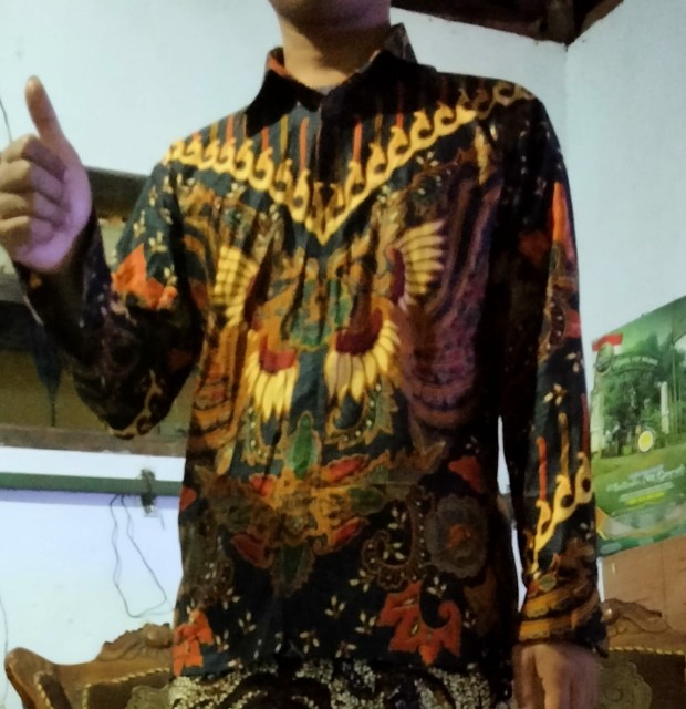 Kemeja Batik Pria Lengan Panjang Ukuran M L Xl Xxl