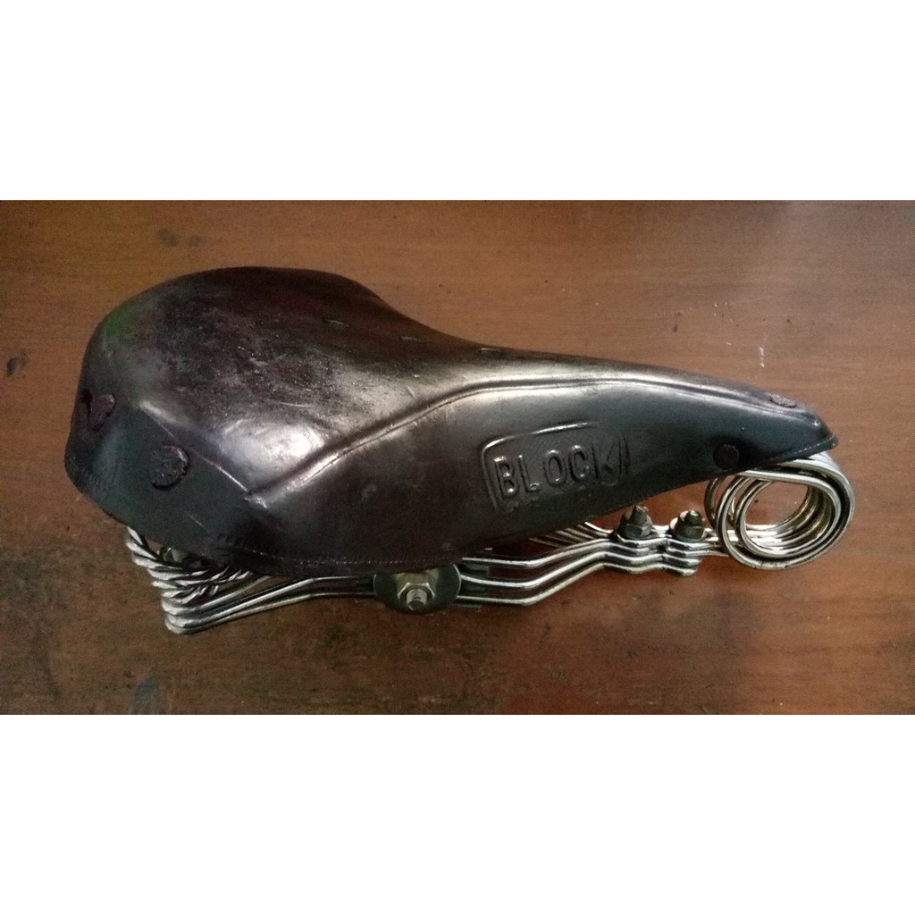SADEL SEPEDA ONTA ONTHEL BLOCK KULIT ASLI PER GELUNG MADE IN HOLLAND NOS LANGKA