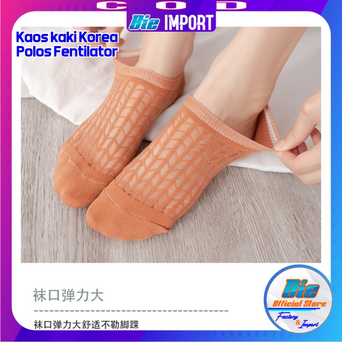 Kaos Kaki Korea Wanita Polos Fentilator Impor Best Seller