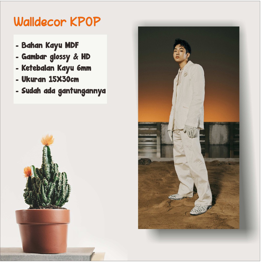 Winwin Walldecor NCT 2020 Resonance Ukuran 15x30cm Wall Decor Poster Kayu Hiasan Dinding KPOP Korea