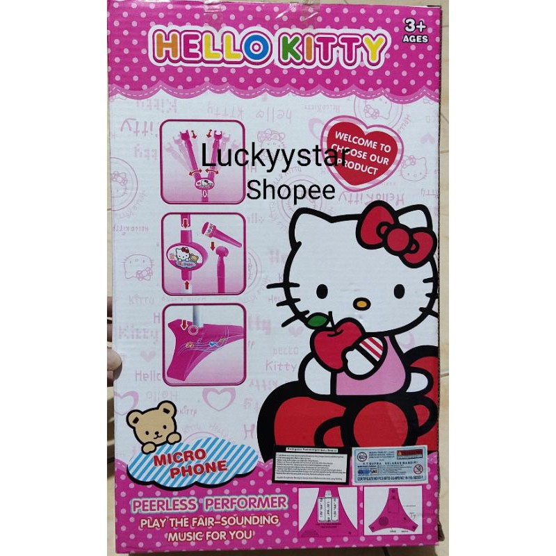 Mainan Mix Nyanyi / Mainan Nyanyi Karaoke Anak / Mainan Microphone hello Kitty 2 mic