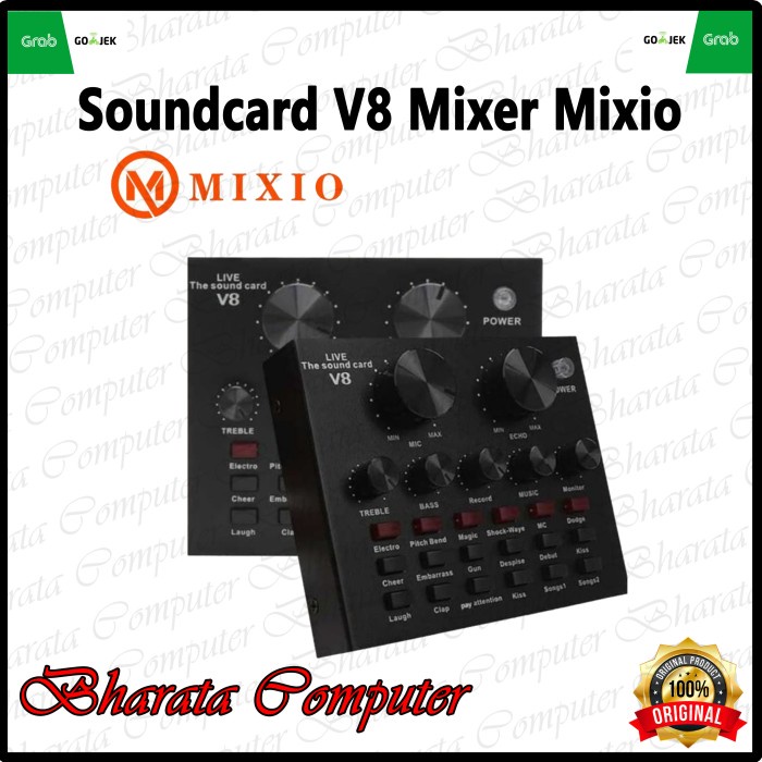 Sound Card V8 Mixer SoundCard V8 Mixio Audio USB External Soundcard