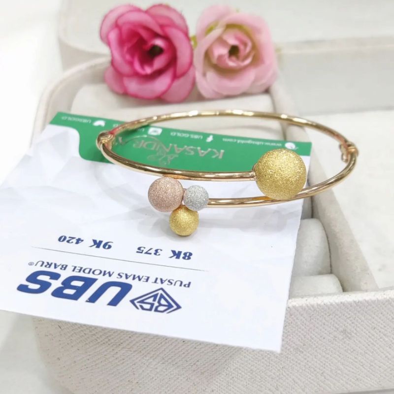 GELANG OVAL DIOR GLITTER KADAR 375 8K