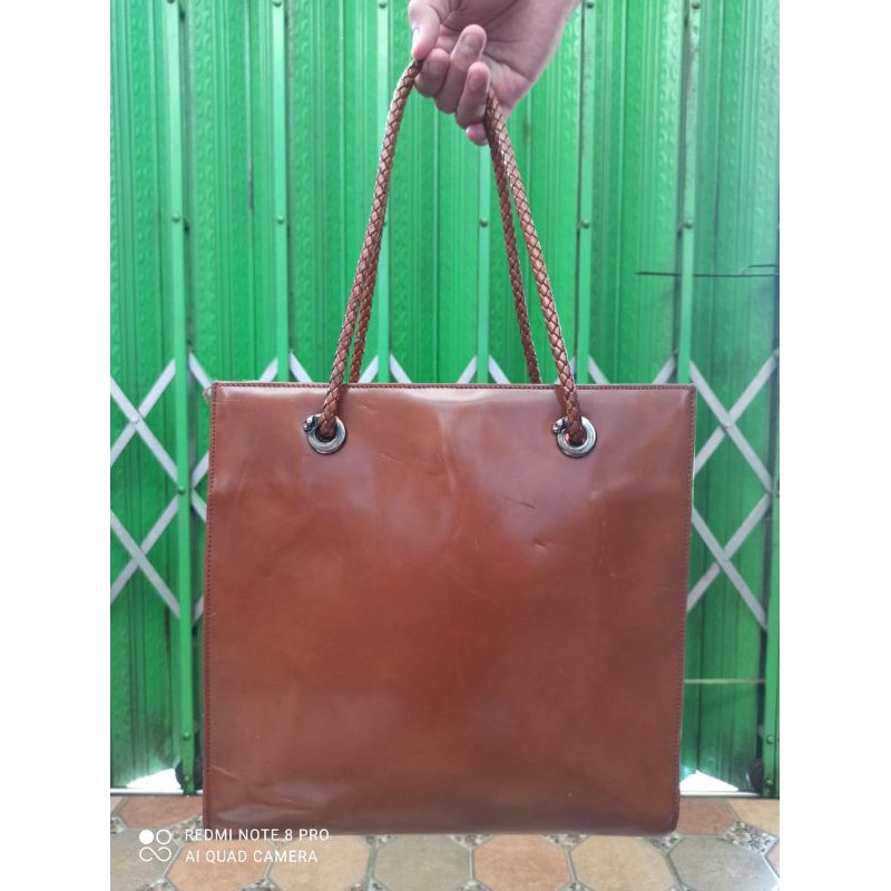 (Nanariv) Tas vintage CARTI3R PANTHER kulit coklat preloved shoulder bag