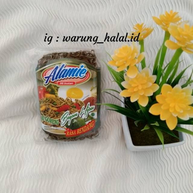 

Alamie Mie Goreng Bayam Hijau Rasa Rendang - Mie instant sayur dan buah - Mie sehat