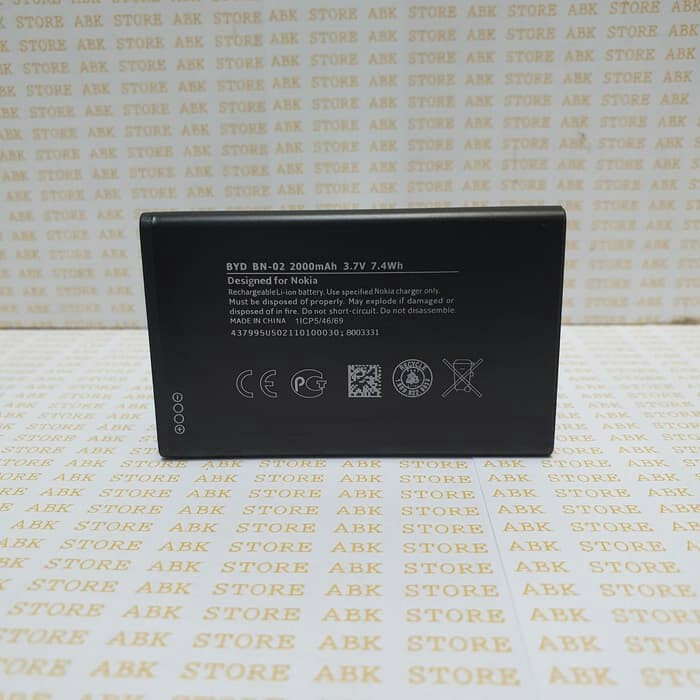 Batre Baterai Battery NOKIA XL BYD BN-02 NEW ORIGINAL 100%