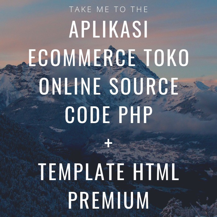 Aplikasi Ecommerce Toko  Online Source Code PHP Template  