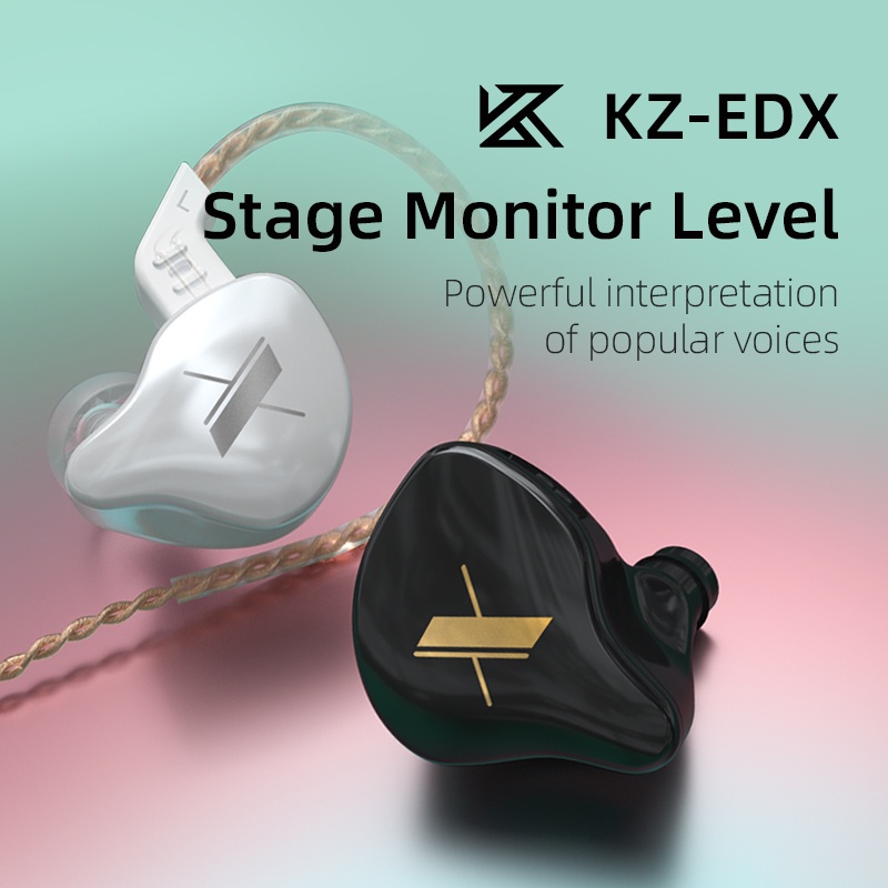 KZ EDX Earphone Stage Monitoring IEM Single Driver Headset Music Audio With Mic