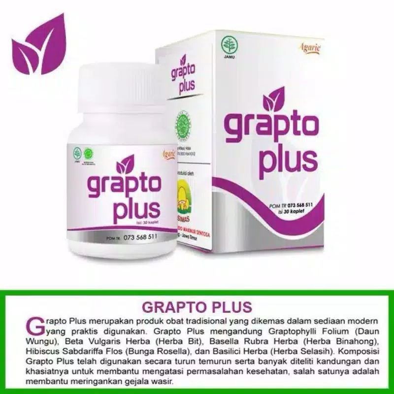 Grapto plus asli original obat wasir ambeien herbal