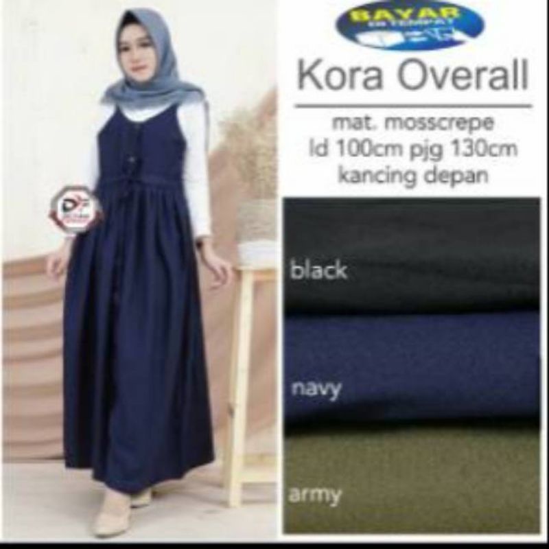 Kora overall pakaian wanita fashion remaja