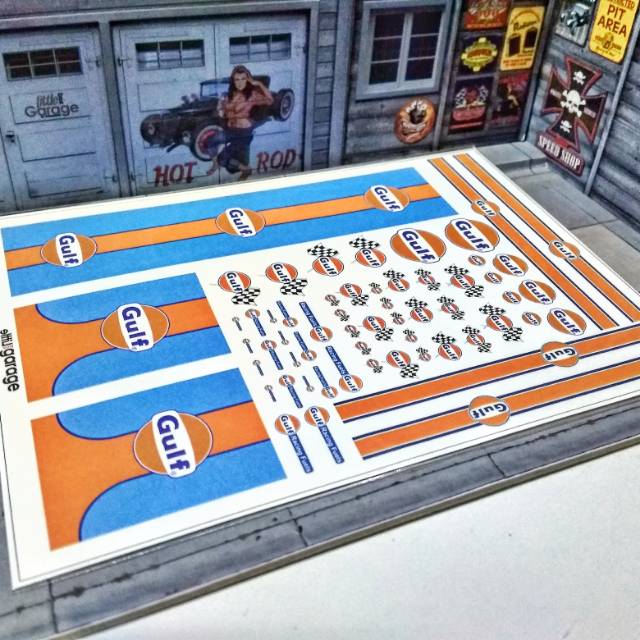 Decal DIECAST SKALA 64 Hot Wheels Motif Gulf