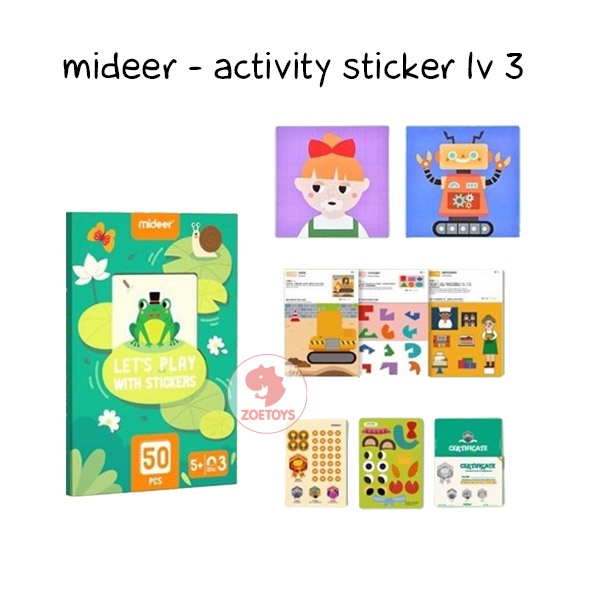 Zoetoys Mideer Activity Cut Paper | Let's Make Craft Beginner Papercut Origami Kertas Lipat | Sticker | Mainan Edukasi Anak