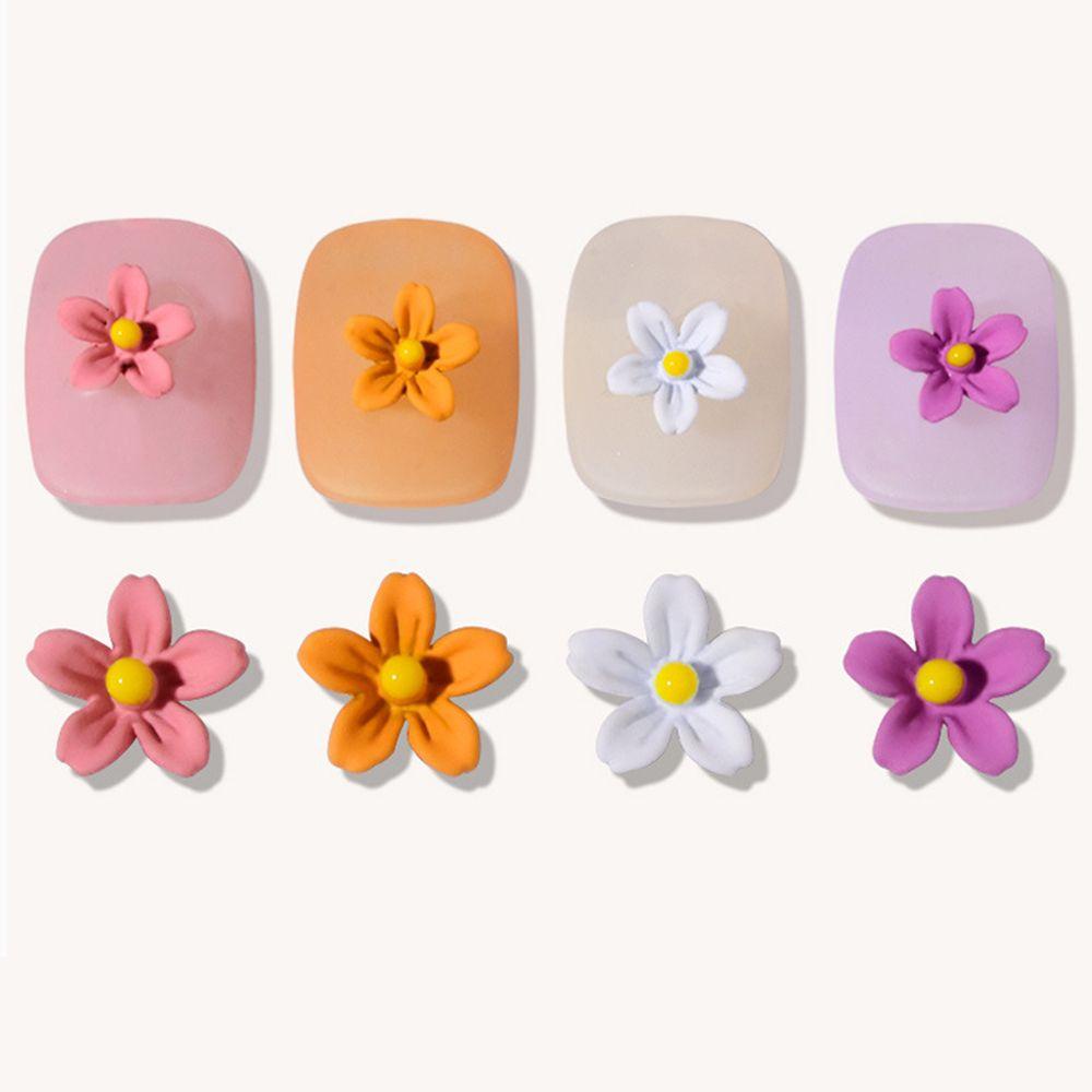 AUGUSTINA Agustina Bunga Nail Art Perhiasan Wanita Jepang Manicure Charm Frosted DIY Nail Art Aksesoris