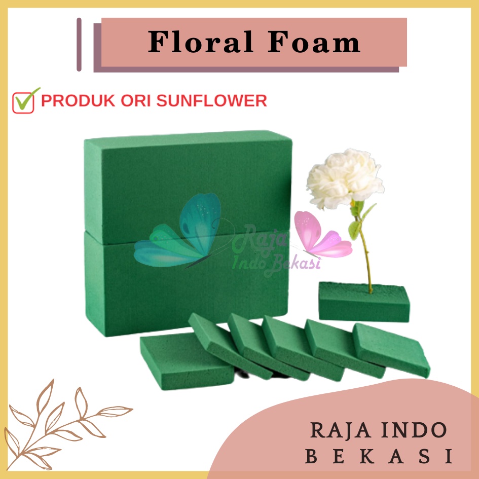 Floral foam Busa Kering Media Tanam Bunga Plastik Artificial Gabung Oasis Kering Hijau Bunga Dekoras
