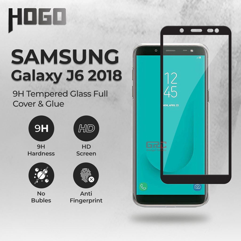 Tempered Glass SAMSUNG Galaxy J6 2018 HOGO Full Cover Anti Gores Kaca