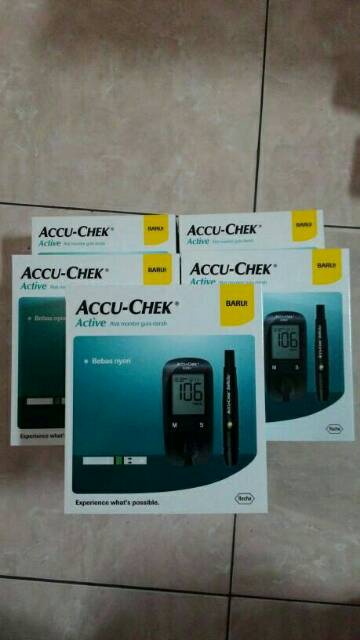 ACCU CHEK ACTIVE METER ALAT TEST GULA DARAH ACCU CHECK BONUS STRIP 25