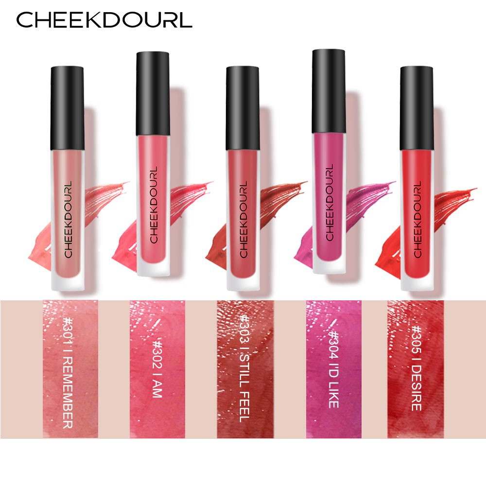 CHEEKDOUR Lip Gloss Glazed Moisturing Lip Tint Lipcream Lipstik MakeUp Kosmetik Glossy Anti Air Taha