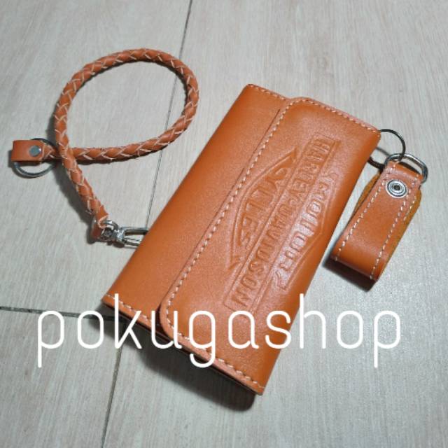 Dompet kulit pria premium harley davidson / dompet kulit panjang pria
