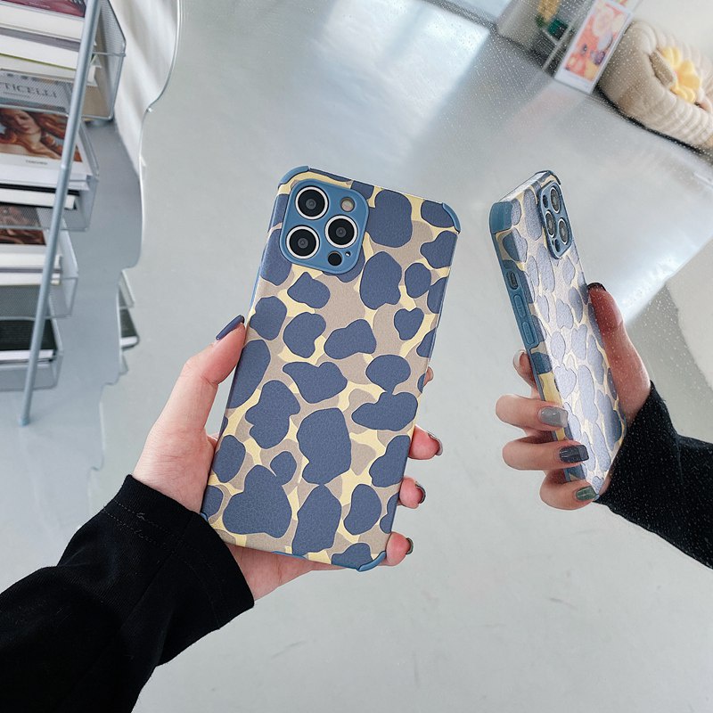 Blue Leopard Soft Case OPPO A5 A9 A31 A53 A33 A3S F11 F9 A7 A5S A12 A52 A92 Reno 3 5 6 A83 A57 A39 VIVO V9 S1 V15 Z1 V20 Pro Y93 Y91C Y50 Y20 Y30 Y12S Y11 Y12 Y15 Y17 V9 Y19 iP iPhone 6 7 6S 8 + Plus X XS XR 11 12 Pro Max Xiaomi Redmi Note 7 8 10-2