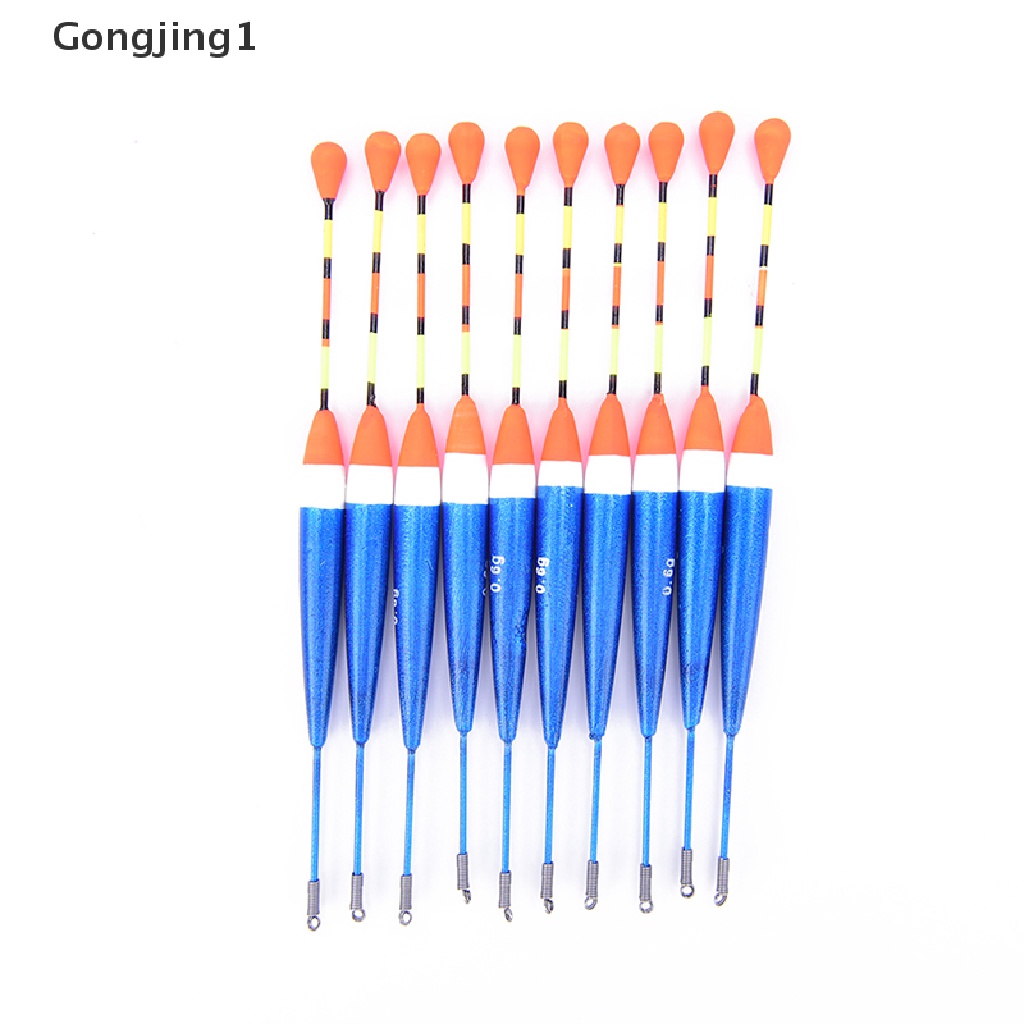 Gongjing1 10pcs Kail Pancing Bobber Apung Aneka Ukuran Untuk outdoor