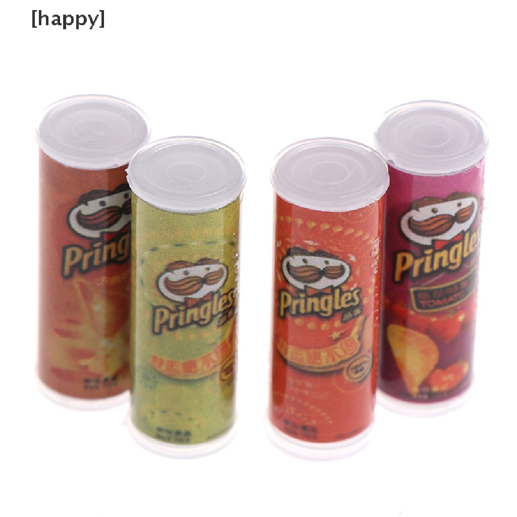 Ha 4pcs / Set Mainan Miniatur Botol Keripik Kentang Skala 1: 12 Untuk Dekorasi Rumah Boneka