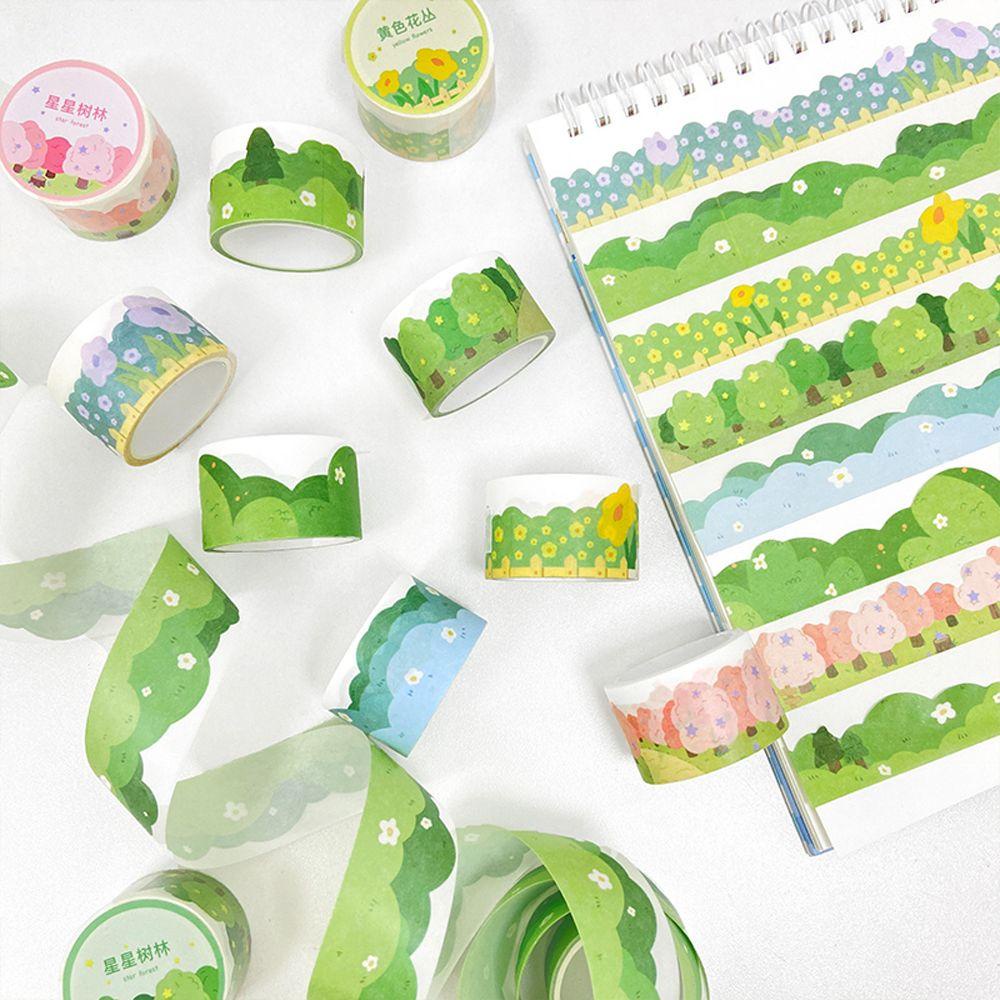 Mxbeauty DIY Scrapbook Stiker Perekat Manis Alat Tulis Stiker Girlish Hadiah Awan Hutan Bunga Gadis Kertas Decals