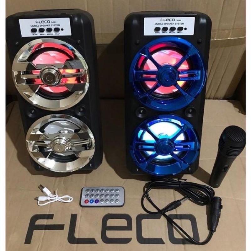 Speaker FLECO F 6581 / 6582 - speaker bluetooth plus mic dan remot