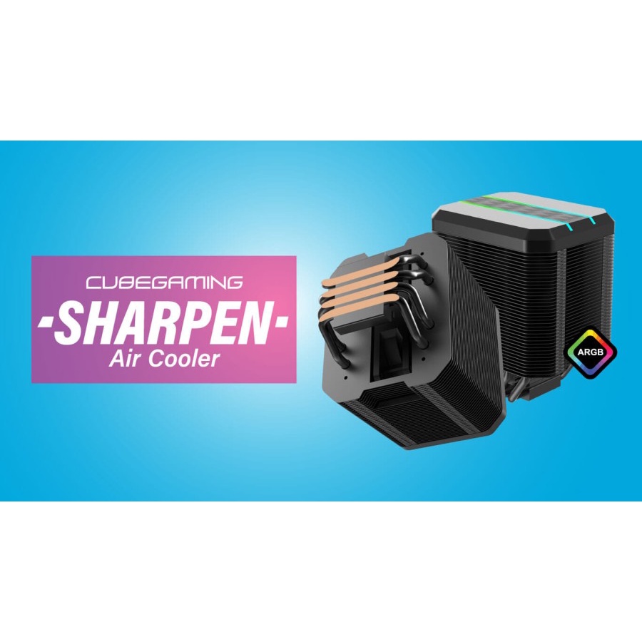 CUBE GAMING SHARPEN - ARGB Air Cooler - for All Intel Socket &amp; AMD Socket