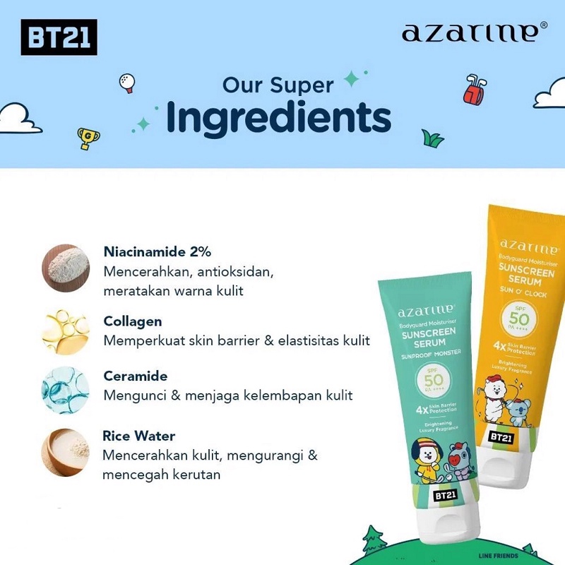 Azarine BT 21 Body Guard Moisturizer Sunscreen Serum 100 Ml | Body Saver Moisturizer Serum 100 ml