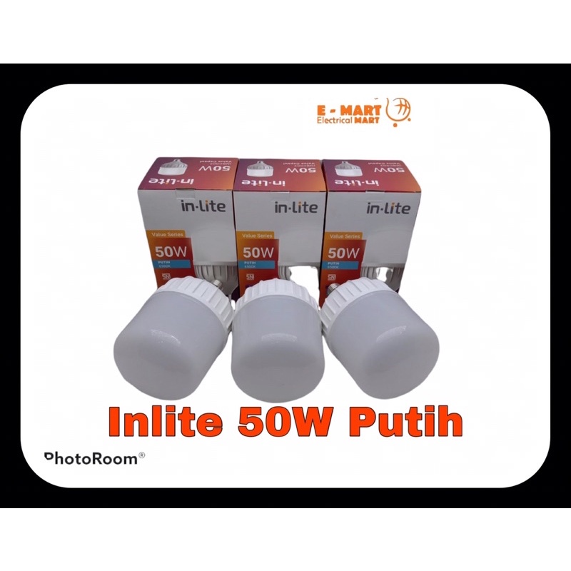 Inlite LED Kapsul 50w Putih / Lampu Bohlam Merk Inlite 50w