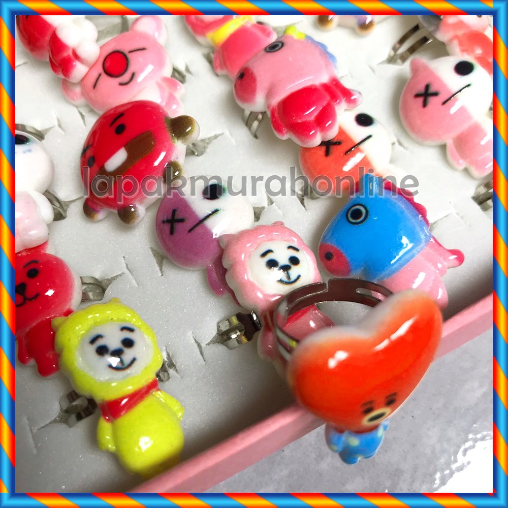 [8PC] CINCIN ANAK KARAKTER / CINCIN ANAK BTS BT21