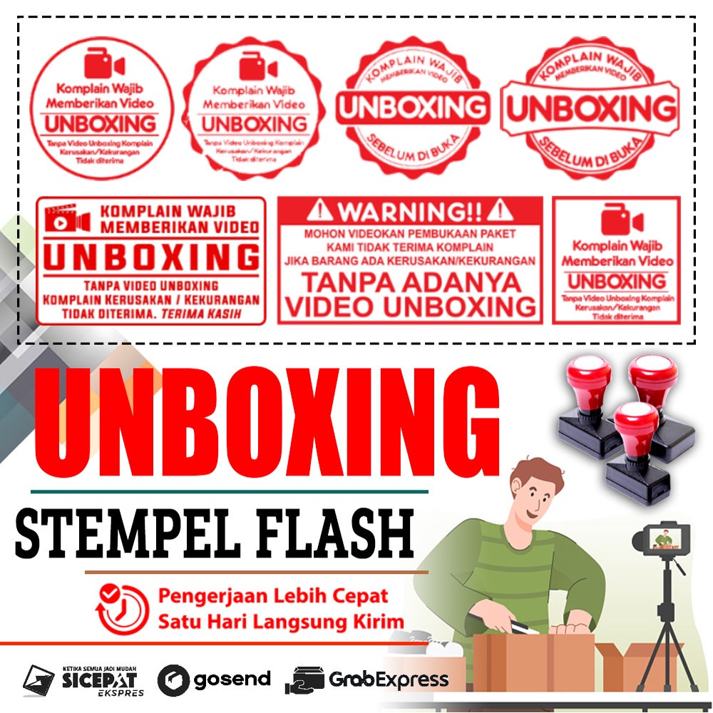 

Stempel VIDEO UNBOXING | Stempel Flash Otomatis