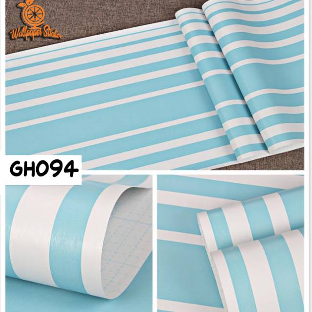 Wallpaper Garis Biru Muda